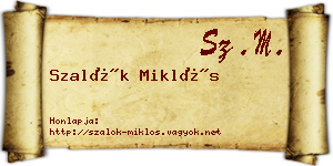 Szalók Miklós névjegykártya